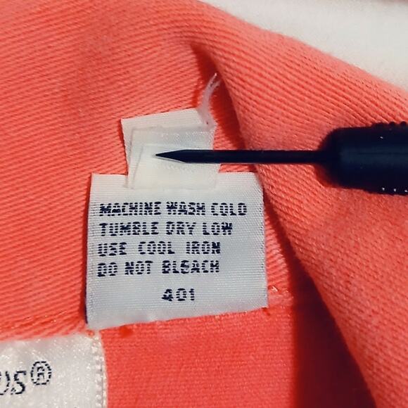 Newport News Jeanology Sz 4 Coral Cotton/Spandex Blend Jean Jacket Zip-Pockets - Picture 15 of 15